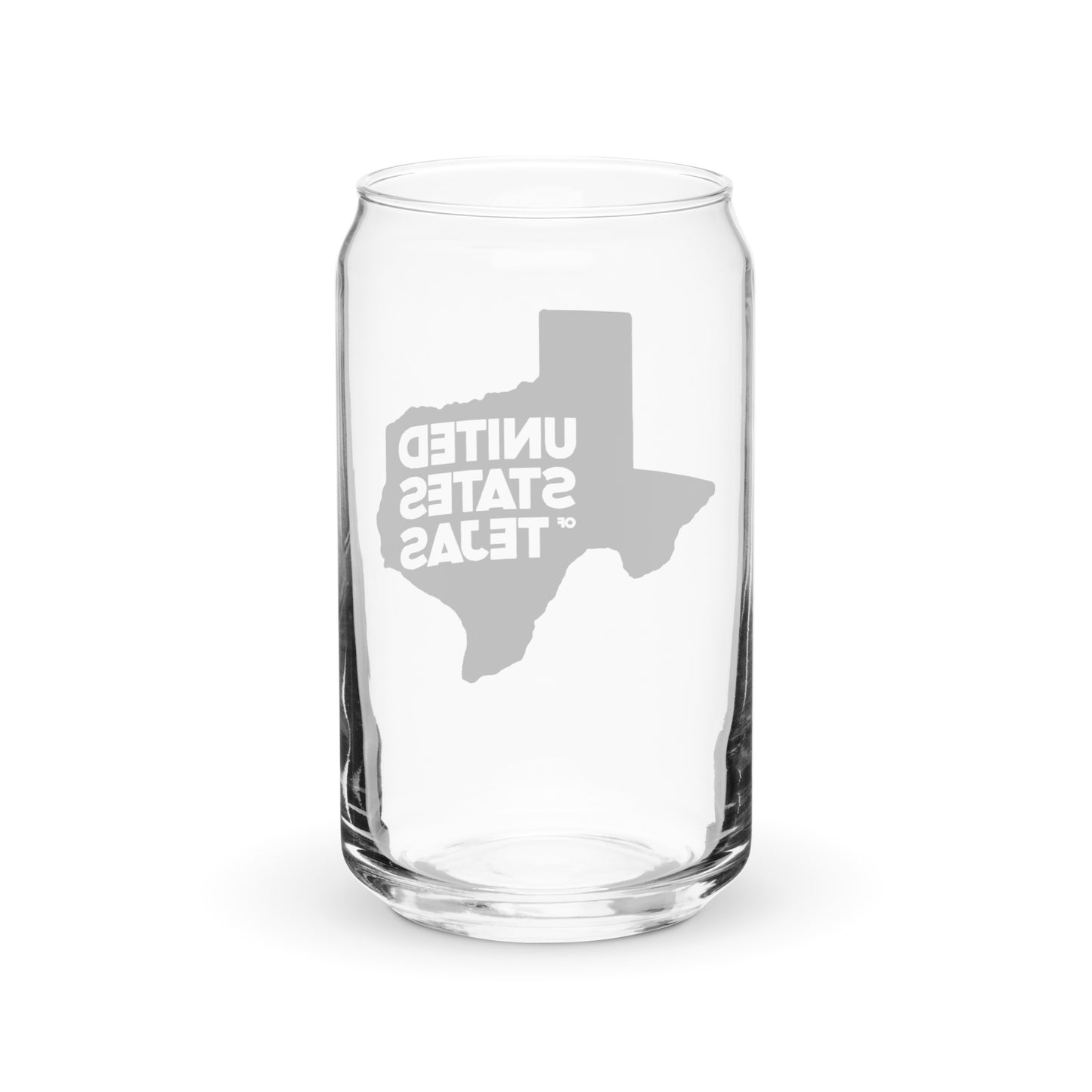 United States of Tejas Can-Shaped Glass