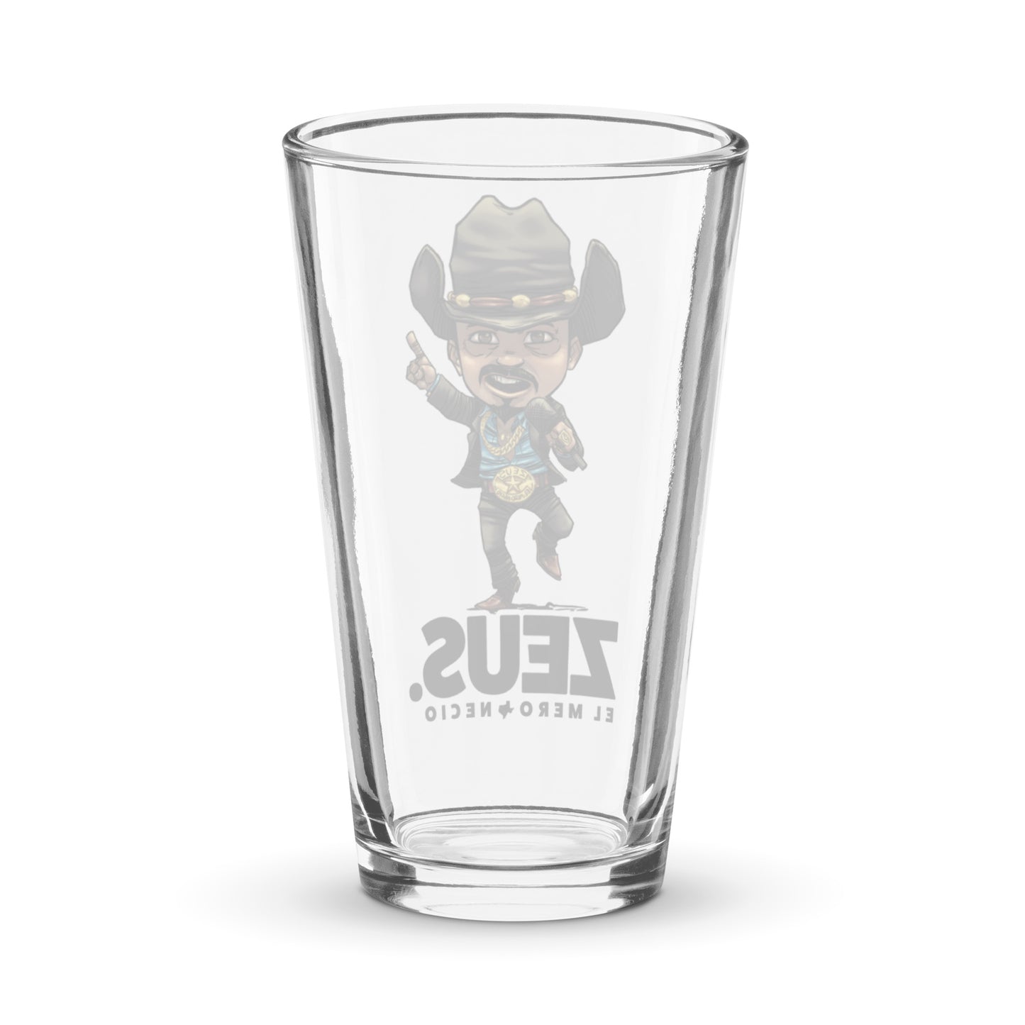 Zeus Cartoon Pint Glass