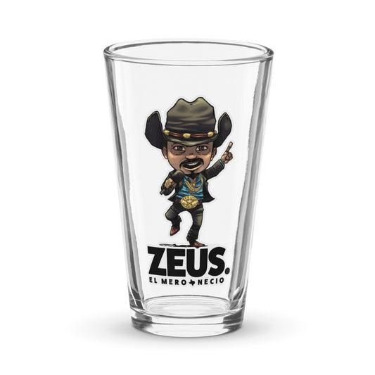 Zeus Cartoon Pint Glass